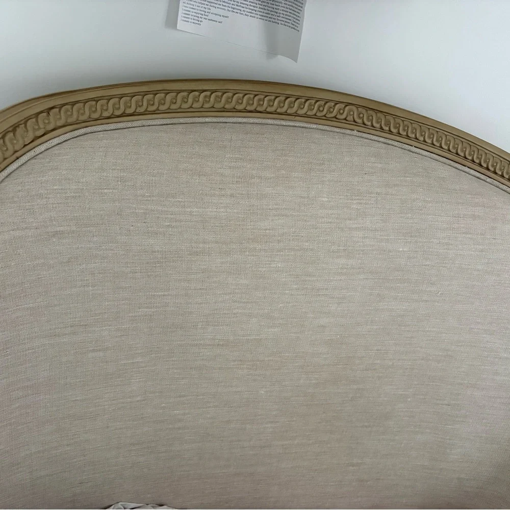 Restoration Hardware Belle Upholstered Bed in Soft Cream
